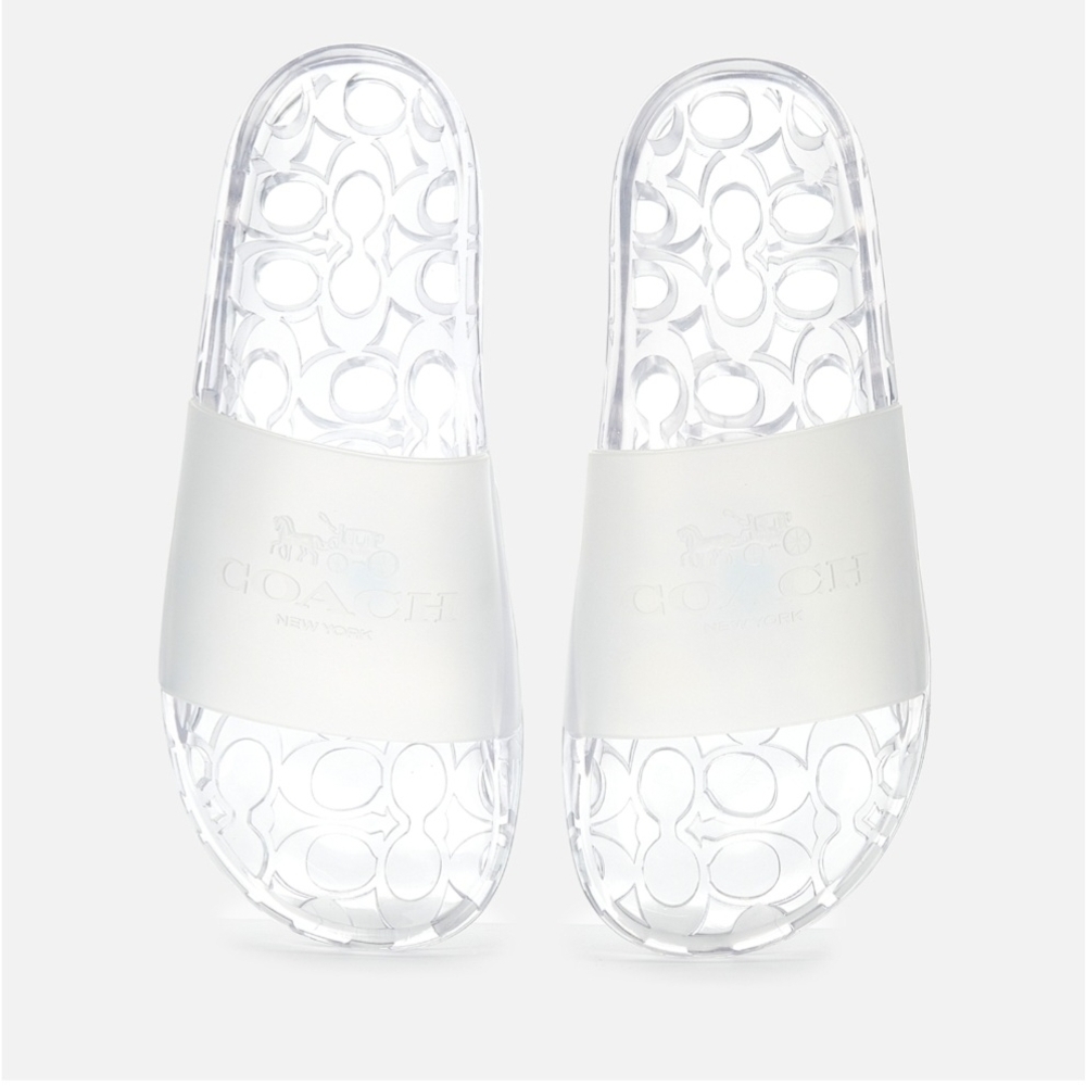 Coach Women's Transparent Slide Slippers